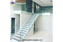 CẦU THANG KÍNH INOX 